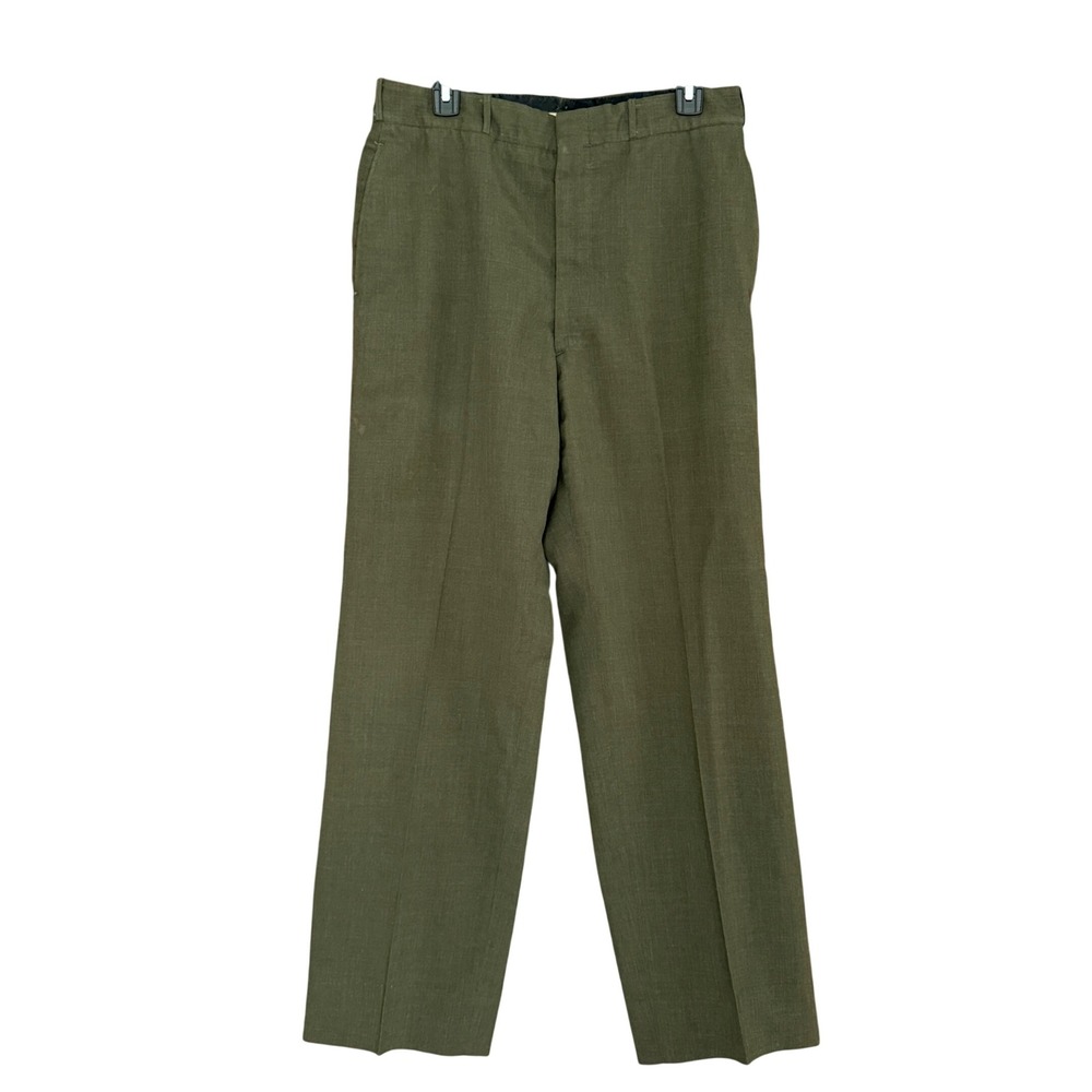 Vintage USMC Military Dress Trousers Olive Green Marine Corps‎ Serial 885